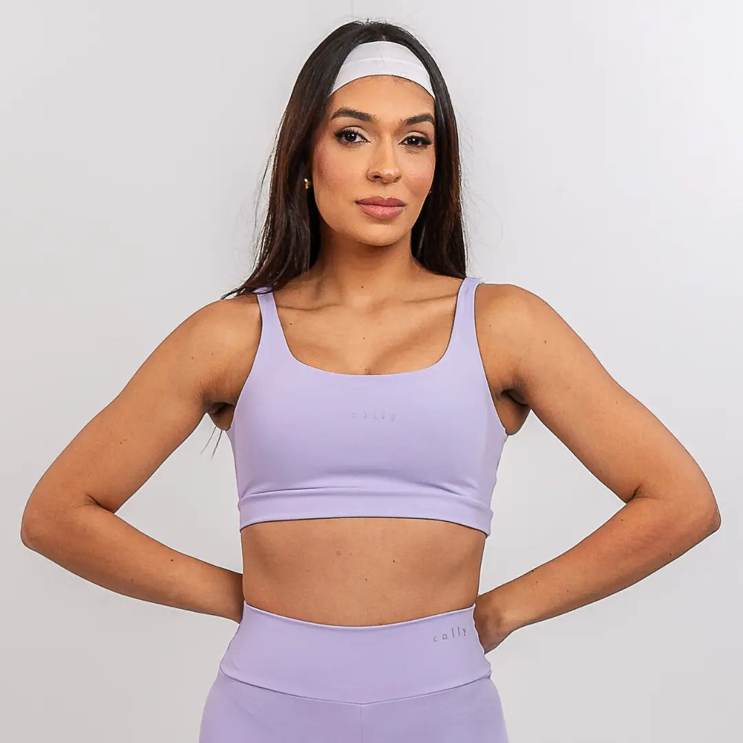 Top Basic Lavanda - CALLY roupa de academia feminina
