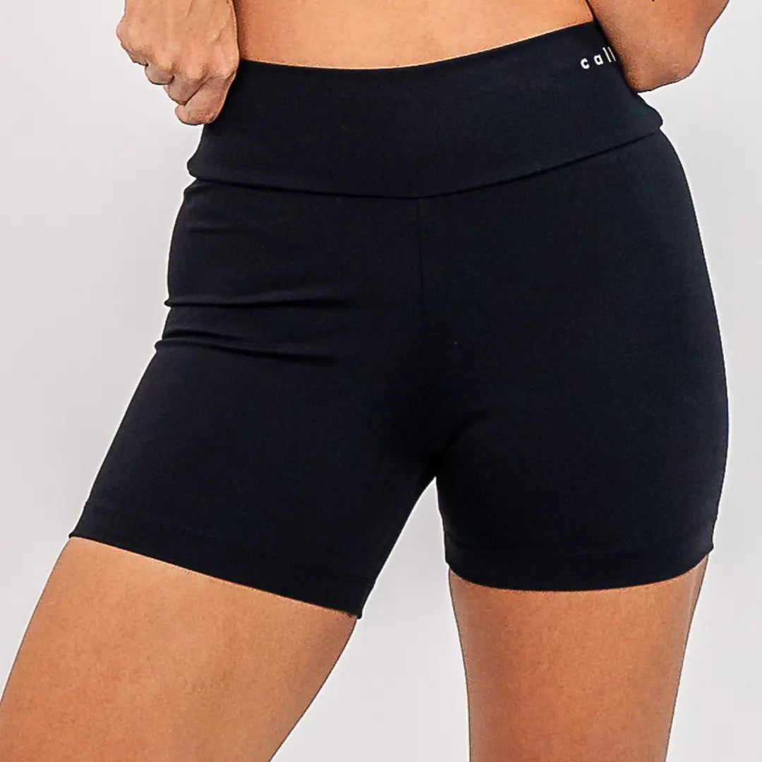 Short Basic Preto - CALLY roupa de academia feminina