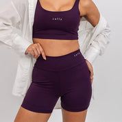 Short Basic Borgonha - CALLY roupa de academia feminina