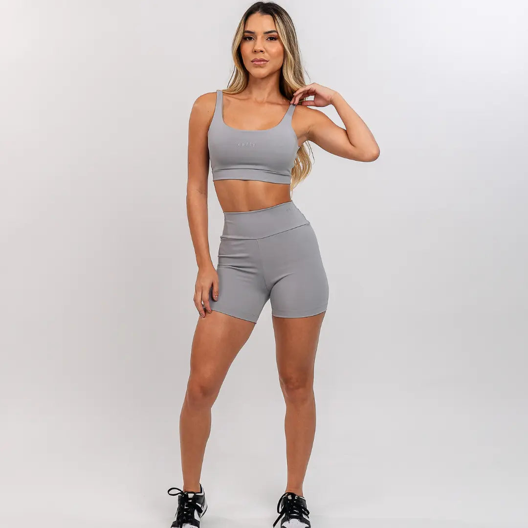 Top Basic Grey - CALLY roupa de academia feminina