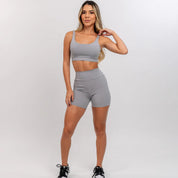 Top Basic Grey - CALLY roupa de academia feminina