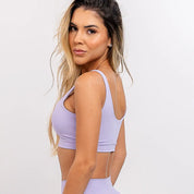 Top Basic Lavanda - CALLY roupa de academia feminina