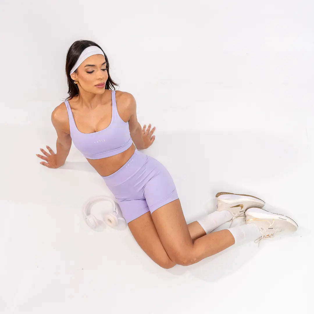 Short Basic Lavanda - CALLY roupa de academia feminina