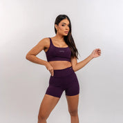 Short Basic Borgonha - CALLY roupa de academia feminina