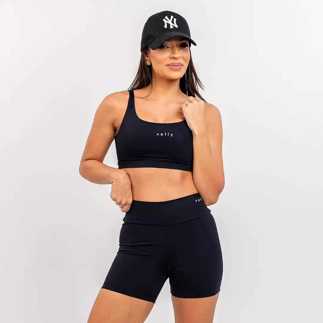 Top Basic Preto - CALLY roupa de academia feminina