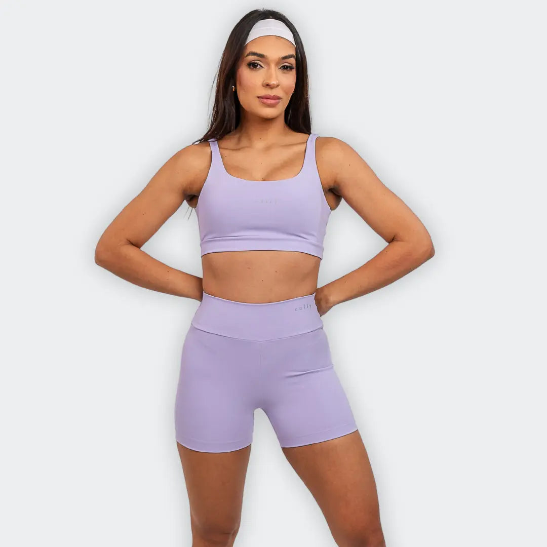 Short Basic Lavanda - CALLY roupa de academia feminina